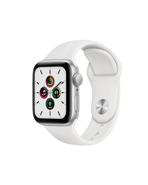 Refurbished Apple Watch Series SE | 40mm | Aluminum Case Silver | White Sport Band | GPS | WiFi