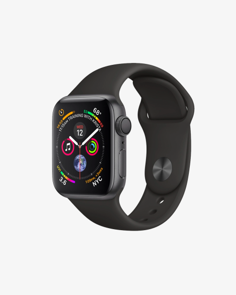 Refurbished Apple Watch Series 4 | 40mm | Aluminum Case Space Gray | Black Sport Band | GPS | WiFi + 4G