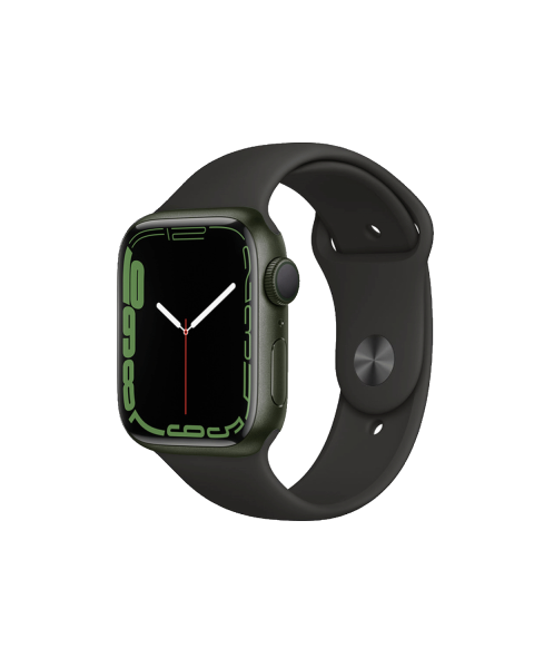 Refurbished Apple Watch Series 7 | 41mm | Aluminum Case Green | Black Sport Band | GPS | WiFi