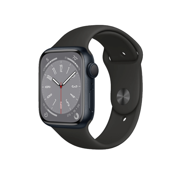 Refurbished Apple Watch Series 8 | 41mm | Aluminum Case Midnight Blue | Black Sport Band | GPS | WiFi