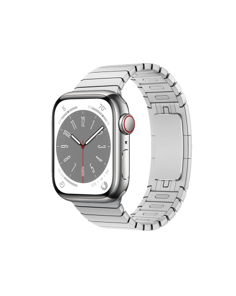 Refurbished Apple Watch Series 8 | 41mm | Stainless Steel Case Silver | Silver Link Bracelet | GPS | WiFi + 4G