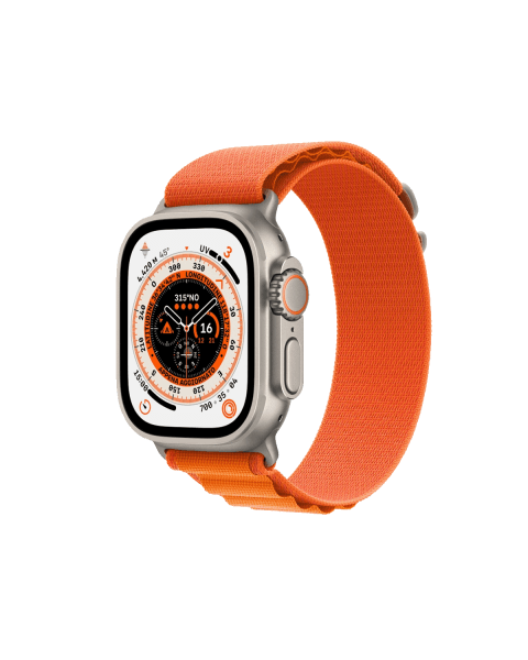 Refurbished Apple Watch Ultra | 49mm | Titanium Case | Orange Alpine Band | GPS | WiFi + 4G