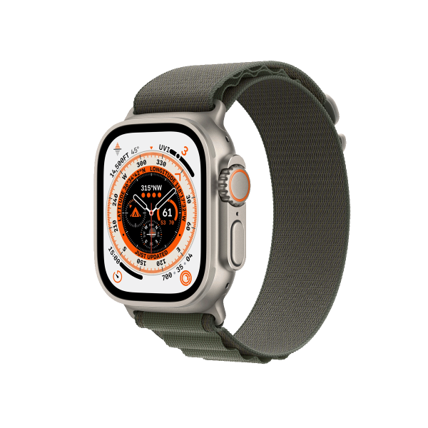 Apple Watch Ultra | 49mm | Titanium Case | Green Alpine strap | GPS | Wi-Fi + 4G