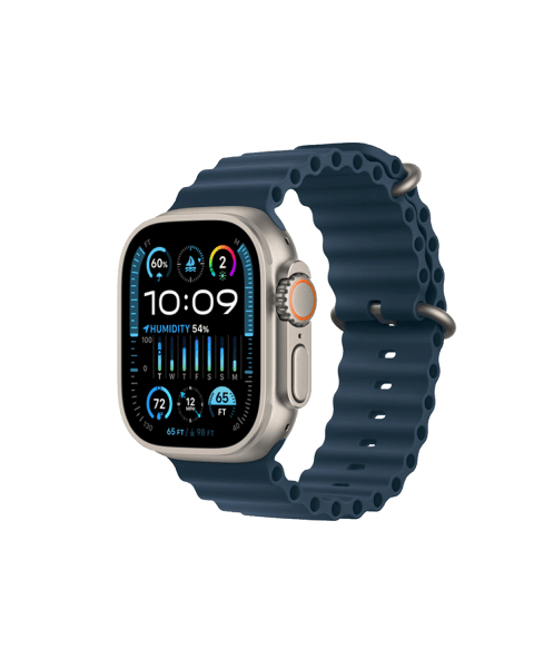 Refurbished Apple Watch Ultra | 49mm | Titanium Case | Blue Ocean Band | GPS | WiFi + 4G