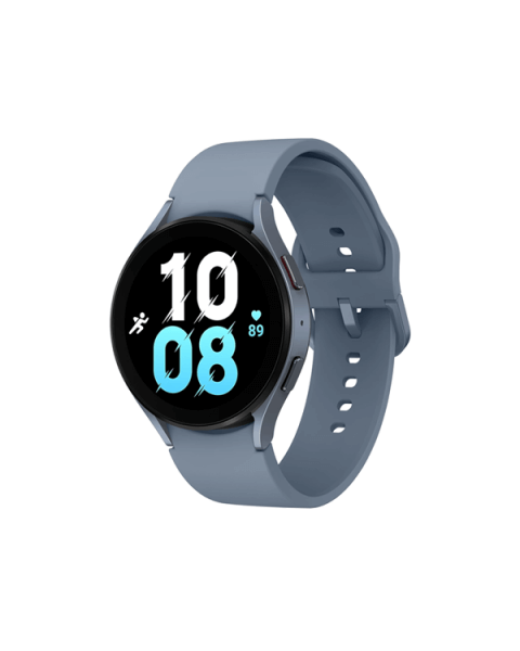 Refurbished Galaxy Watch5 | 44mm | Aluminum Case Blue | Blue Sport Band | GPS | WiFi