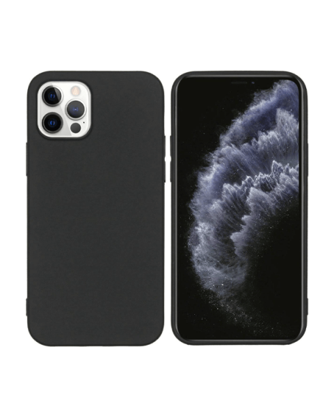 Silicone Backcover iPhone 12 | Black