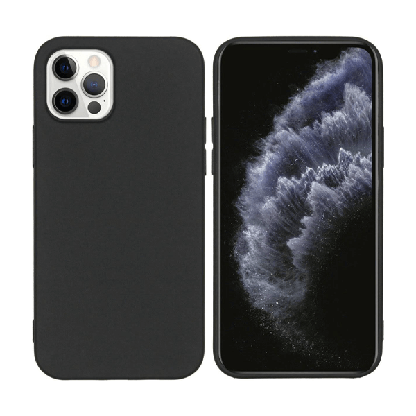 Silicone Backcover iPhone 12 | Black