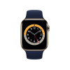 Refurbished Apple Watch Series 6 | 44mm | Stainless Steel Case Gold | Deep Navy Sport Band | GPS | WiFi + 4G